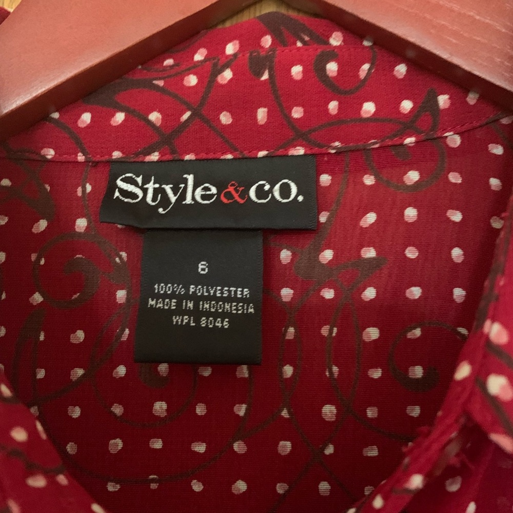 Style & CO. M blouse Rd - Picture 2 of 4